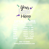 Aangepast Kantoor deuropteken Raamsticker (Vel 3)