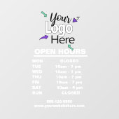 Aangepast Kantoor deuropteken Raamsticker (Vel)