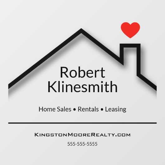 Aangepast Kantoor onroerend goed Raamsticker (Vel)