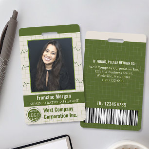 Aangepast kantoor personeel foto barcode bedrijfsl badge