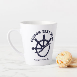 Aangepast kapiteinsschip Nautilus-cadeau Latte Mok