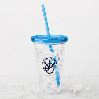 Aangepast kapiteinsschip Nautisch cadeau Acryl Drinkbeker