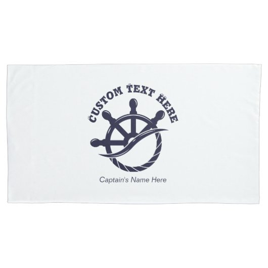 Aangepast kapiteinsschip Nautisch cadeau Kussensloop (Voorkant)