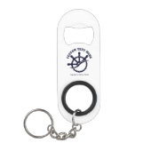 Aangepast kapiteinsschip Nautisch cadeau Mini Flessenopener (Voorkant)