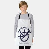 Aangepast kapiteinsschip Nautisch cadeau Schort (Gedragen)
