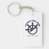 Aangepast kapiteinsschip Nautisch cadeau Sleutelhanger (Voorkant)