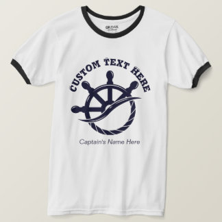 Aangepast kapiteinsschip Nautisch cadeau T-shirt