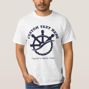 Aangepast kapiteinsschip Nautisch cadeau T-shirt