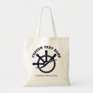 Aangepast kapiteinsschip Nautisch cadeau Tote Bag