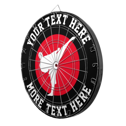 Aangepast karaatdartboard met ontwerp voor vechtku dartbord (Voorkant Rechts)