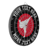 Aangepast karaatdartboard met ontwerp voor vechtku dartbord (Voorkant Links)