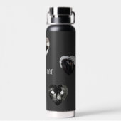 Aangepast katfotocollage 5 Lijst zwart Waterfles (Achterkant)