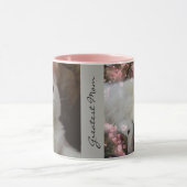 Aangepast katje Twee foto's Sjabloon Roze grijze M Mok (Midden)