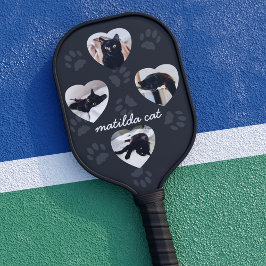 Aangepast kattenfotopapier Zwarte Pickleball Paddl Pickleball Paddle