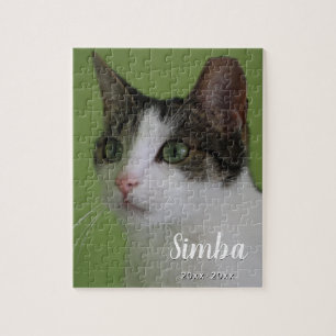 Aangepast kattenherdenkingspuzzel van foto legpuzzel