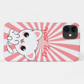 Aangepast Kawaii White Kitten afspelen Case-Mate iPhone Case (Achterkant (horizontaal))