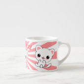 Aangepast Kawaii White Kitten afspelen Espresso Kop (Rechts)