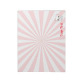 Aangepast Kawaii White Kitten afspelen Notitieblok (Linkerzijde)