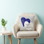 Aangepast keepasweddenschap, grijs pareltje, hart kussen (Stoel)