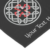 Aangepast Keltisch Knot Red Metallic Korte Tafelloper (Hoek)