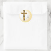 Aangepast kerkevenement ronde sticker (Tas)