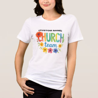 Aangepast kerkteam - Bloemen en kleuren Tri-Blend Shirt