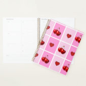 Aangepast kersen hart schaakbord patroon planner (Display)