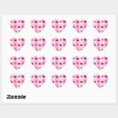 Aangepast kersen hart schaakbord patroon sticker (Vel)