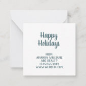 Aangepast Kerst Dorp Notitiekaartje (Achterkant)