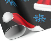 Aangepast kerst Pet | Gepersonaliseerde kerstman Cadeaupapier (Rol Hoek)