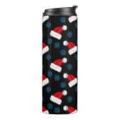 Aangepast kerst Pet | Gepersonaliseerde kerstman Thermosbeker (Gedraaid links)