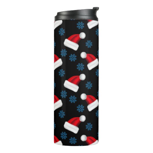 Aangepast kerst Pet | Gepersonaliseerde kerstman Thermosbeker (Gedraaid links)