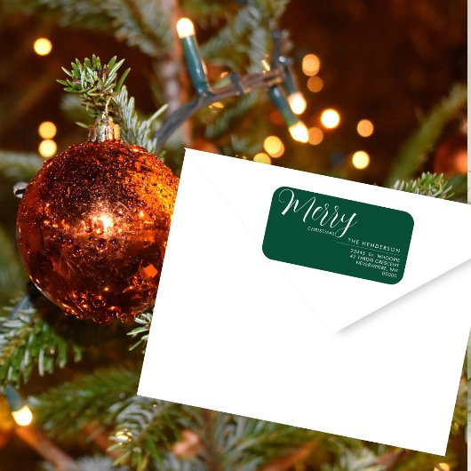 Aangepast kerst retouradreslabel | Gepersonaliseer Etiket