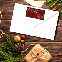 Aangepast kerst retouradreslabel | Gepersonaliseer