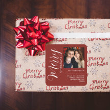 Aangepast kerst retouradreslabel met jouw FOTO