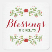 Aangepast Kerst sticker (Voorkant)