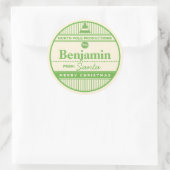 Aangepast Kerst sticker Noordpoolproductie (Tas)