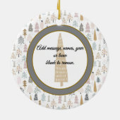 Aangepast, Kerst Winterbomen Rustiek Keramisch Ornament (Achterkant)