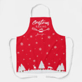 Aangepast kerstbaken met (jouw naam) schort (Voorkant)