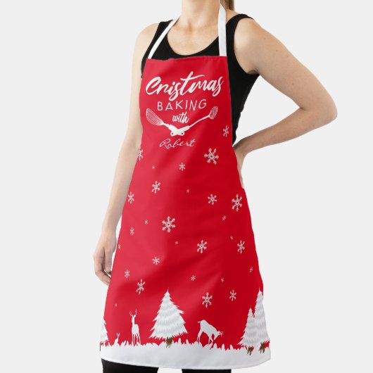 Aangepast kerstbaken met (jouw naam)Schort Schort (Insitu)