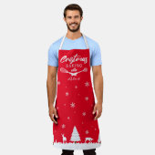 Aangepast kerstbaken met (jouw naam)Schort Schort (Gedragen)