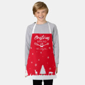 Aangepast kerstbaken met (jouw naam)Schort Schort (Gedragen)