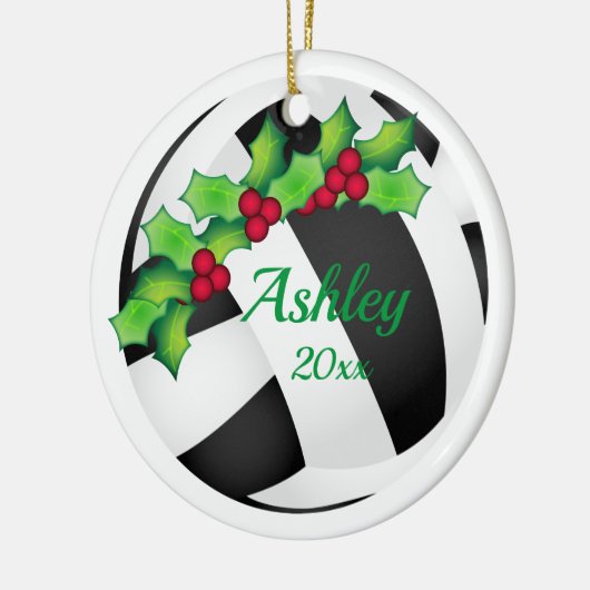 Aangepast kerstbal-ornament zwart - wit keramisch ornament (Links)