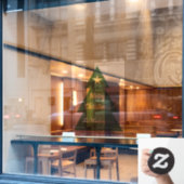 Aangepast kerstboom raambord raamsticker (Cafe Raam)