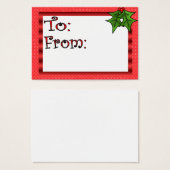 Aangepast kerstcadeau-Label Visitekaartje (Voorkant /achterkant)