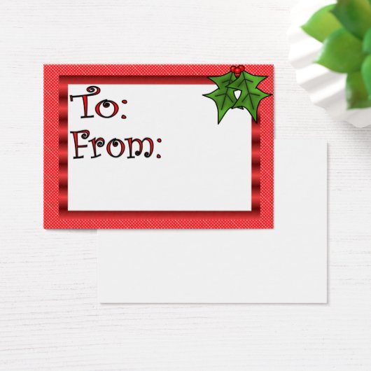 Aangepast kerstcadeau-Label Visitekaartje (Bureau)