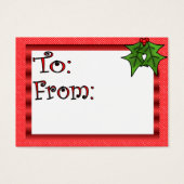 Aangepast kerstcadeau-Label Visitekaartje (Voorkant)