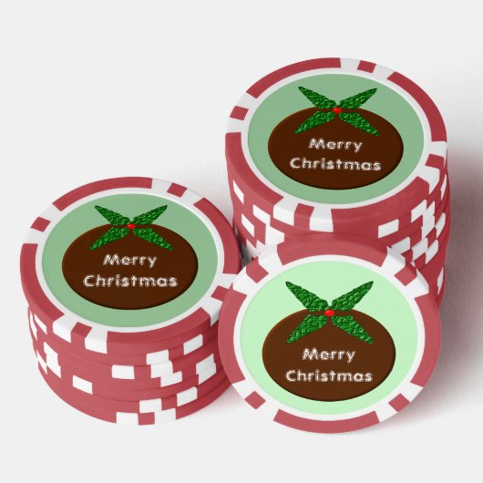Aangepast kerstcadeau poker chips (Opstapeling)