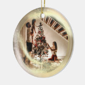 Aangepast kerstcadeau voor je foto keramisch ornament (Links)