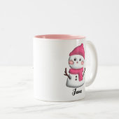 Aangepast kerstcadeau voor koffie tweekleurige koffiemok (Voorkant rechts)